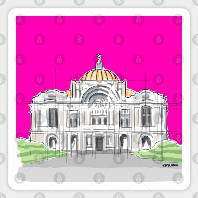 Mexico's Bellas Artes Palace architecture Magnet by jorge_lebeau